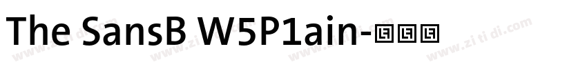 The SansB W5P1ain字体转换